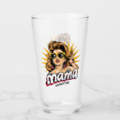 Gepersonaliseerde Retro Mama Pop Art 1 Glas (Voorkant)