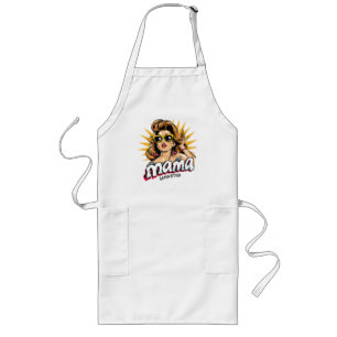 Gepersonaliseerde Retro Mama Pop Art 1 Lang Schort