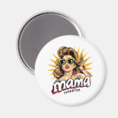 Gepersonaliseerde Retro Mama Pop Art 1 Magneet (Voorkant / Achterkant)