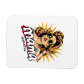 Gepersonaliseerde Retro Mama Pop Art 1 Magneet (Horizontaal)
