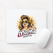 Gepersonaliseerde Retro Mama Pop Art 1 Muismat (Met muis)