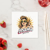 Gepersonaliseerde Retro Mama Pop Art 1 Servet (Insitu)