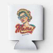 Gepersonaliseerde Retro Mama Pop Art 2 Blikjeskoeler (Achterkant)