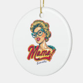 Gepersonaliseerde Retro Mama Pop Art 2 Keramisch Ornament (Links)