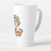 Gepersonaliseerde Retro Mama Pop Art 2 Latte Mok (Rechterhoek)