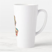 Gepersonaliseerde Retro Mama Pop Art 2 Latte Mok (Rechts)