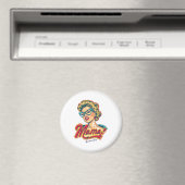 Gepersonaliseerde Retro Mama Pop Art 2 Magneet (Insitu (Vaatwasser))