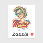 Gepersonaliseerde Retro Mama Pop Art 2 Sticker (Vel)