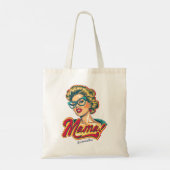 Gepersonaliseerde Retro Mama Pop Art 2 Tote Bag (Achterkant)