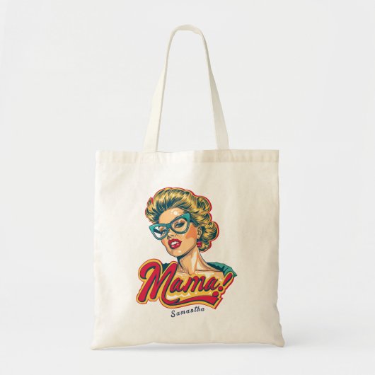Gepersonaliseerde Retro Mama Pop Art 2 Tote Bag (Voorkant)