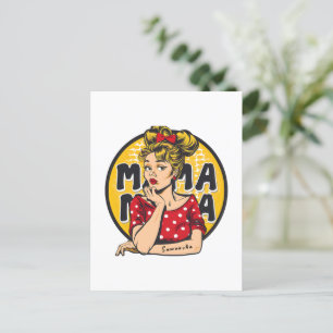 Gepersonaliseerde Retro Mama Pop Art (4) Briefkaart