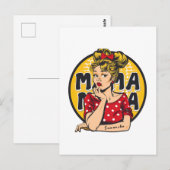 Gepersonaliseerde Retro Mama Pop Art (4) Briefkaart (Voorkant / Achterkant)