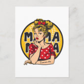 Gepersonaliseerde Retro Mama Pop Art (4) Briefkaart (Voorkant)