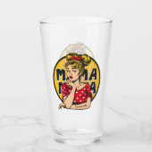 Gepersonaliseerde Retro Mama Pop Art (4) Glas (Voorkant)