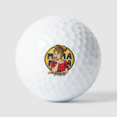 Gepersonaliseerde Retro Mama Pop Art (4) Golfballen (Voorkant)