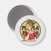 Gepersonaliseerde Retro Mama Pop Art (4) Magneet (Voorkant / Achterkant)