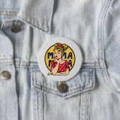 Gepersonaliseerde Retro Mama Pop Art (4) Ronde Button 7,6 Cm (In situ)