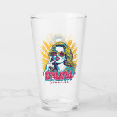 Gepersonaliseerde Retro Mama Pop Art (5) Glas (Achterkant)
