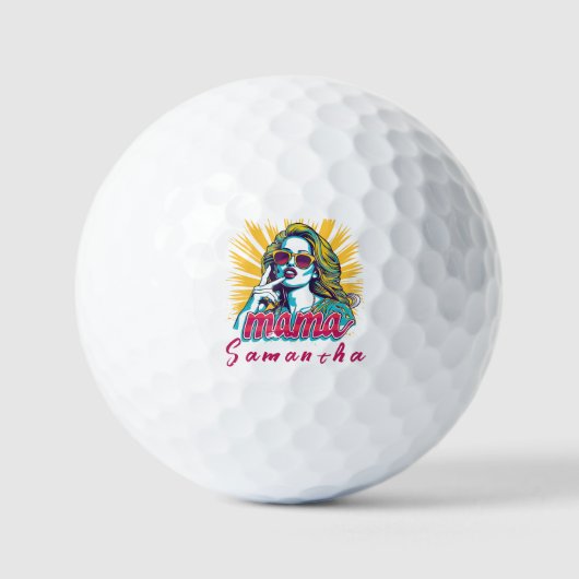 Gepersonaliseerde Retro Mama Pop Art (5) Golfballen (Voorkant)