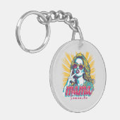 Gepersonaliseerde Retro Mama Pop Art (5) Sleutelhanger (Voorkant Links)
