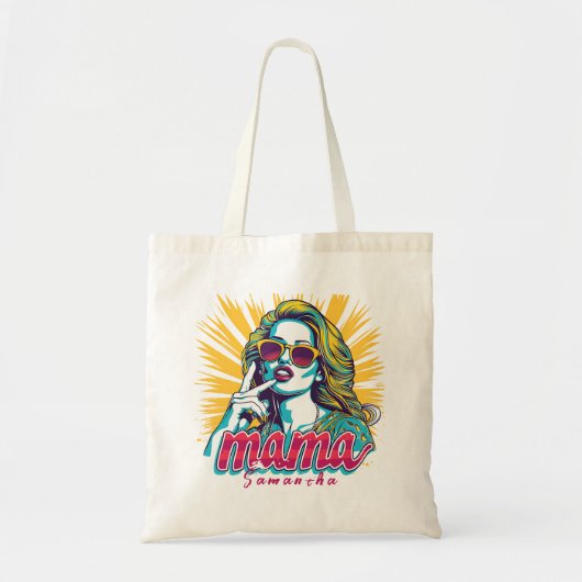 Gepersonaliseerde Retro Mama Pop Art (5) Tote Bag (Voorkant)