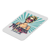 Gepersonaliseerde Retro Mama Pop Art (7) Magneet (Linkerzijde)
