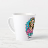 Gepersonaliseerde Retro Mama Pop Art (8) Latte Mok (Linkerhoek)