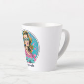 Gepersonaliseerde Retro Mama Pop Art (8) Latte Mok (Rechterhoek)