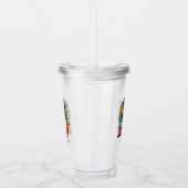 Gepersonaliseerde Retro Mama Pop Kunst (10) Acryl Drinkbeker (Rechts)