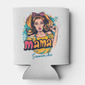 Gepersonaliseerde Retro Mama Pop Kunst (10) Blikjeskoeler (Achterkant)