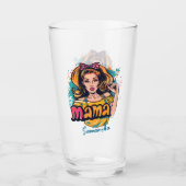 Gepersonaliseerde Retro Mama Pop Kunst (10) Glas (Voorkant)