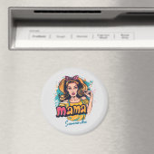 Gepersonaliseerde Retro Mama Pop Kunst (10) Magneet (Insitu (Vaatwasser))