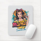 Gepersonaliseerde Retro Mama Pop Kunst (10) Muismat (Met muis)