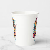 Gepersonaliseerde Retro Mama Pop Kunst (10) Papieren Bekers (Links)