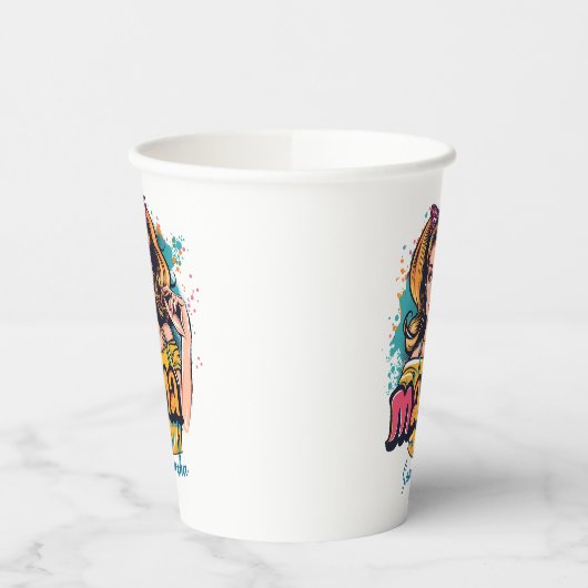 Gepersonaliseerde Retro Mama Pop Kunst (10) Papieren Bekers (Links)