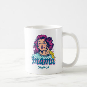 Gepersonaliseerde Retro Mama Pop Kunst (11) Koffiemok