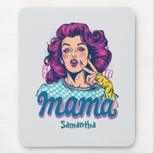 Gepersonaliseerde Retro Mama Pop Kunst (11) Muismat