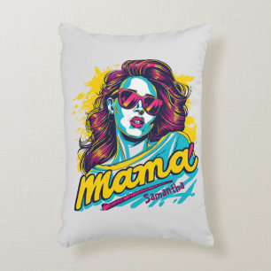 Gepersonaliseerde Retro Mama Pop Kunst (12) Accent Kussen