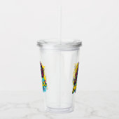 Gepersonaliseerde Retro Mama Pop Kunst (12) Acryl Drinkbeker (Rechts)