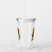 Gepersonaliseerde Retro Mama Pop Kunst (12) Acryl Drinkbeker (Links)