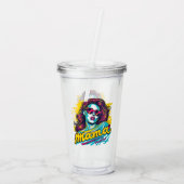 Gepersonaliseerde Retro Mama Pop Kunst (12) Acryl Drinkbeker (Achterkant)