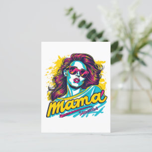 Gepersonaliseerde Retro Mama Pop Kunst (12) Briefk Briefkaart