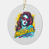 Gepersonaliseerde Retro Mama Pop Kunst (12) Keramisch Ornament (Links)