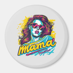 Gepersonaliseerde Retro Mama Pop Kunst (12) Magneet