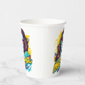 Gepersonaliseerde Retro Mama Pop Kunst (12) Papieren Bekers (Rechts)