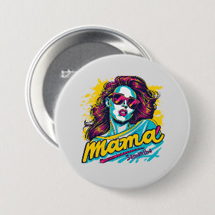 Gepersonaliseerde Retro Mama Pop Kunst (12) Ronde Button 7,6 Cm
