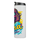 Gepersonaliseerde Retro Mama Pop Kunst (12) Thermosbeker (Geroteerd rechts)