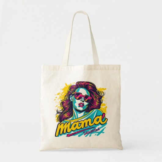 Gepersonaliseerde Retro Mama Pop Kunst (12) Tote Bag (Voorkant)