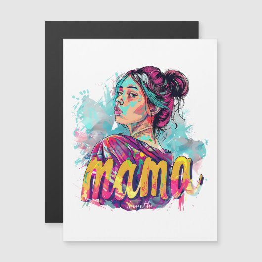 Gepersonaliseerde Retro Mama Pop Kunst (13) (Voorkant / Achterkant)