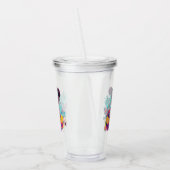 Gepersonaliseerde Retro Mama Pop Kunst (13) Acryl Drinkbeker (Links)
